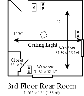 3rd floor Rear Bedroom floorplan